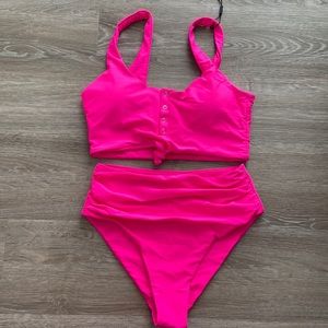 ZaFUL High waisted bikini scoop swimsuits Two pieces